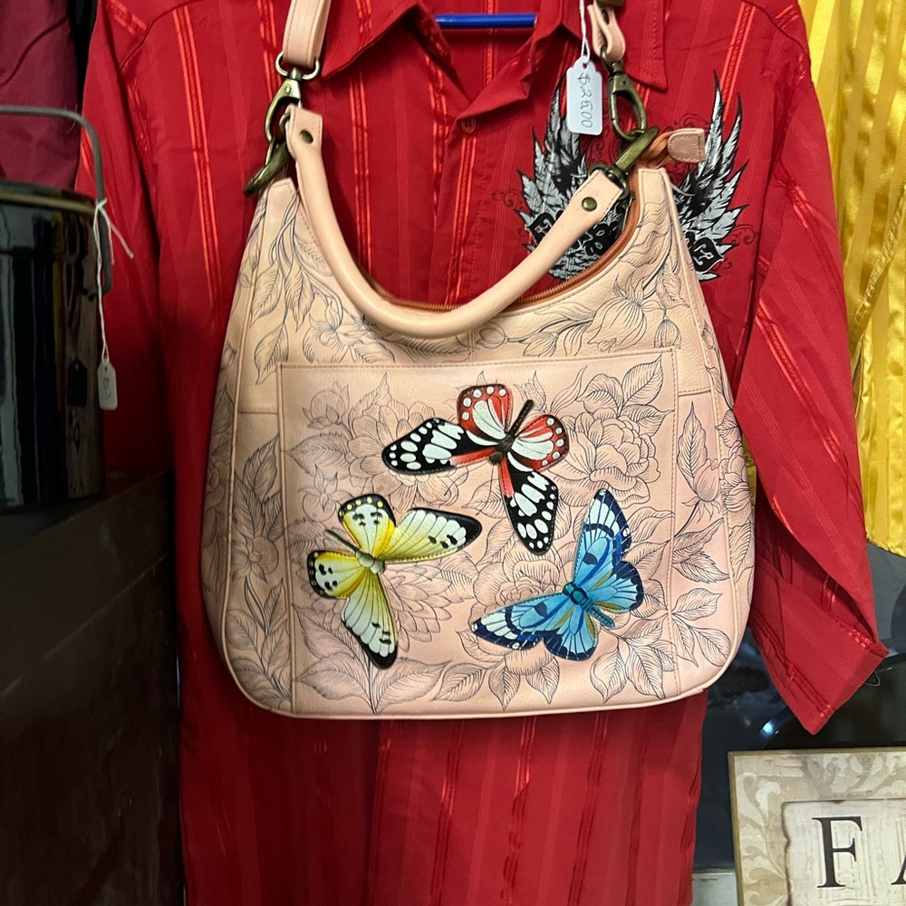 Beautiful butterfly purse brand new leather